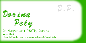 dorina pely business card